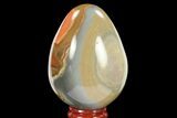 Polished Polychrome Jasper Egg - Madagascar #134586-1